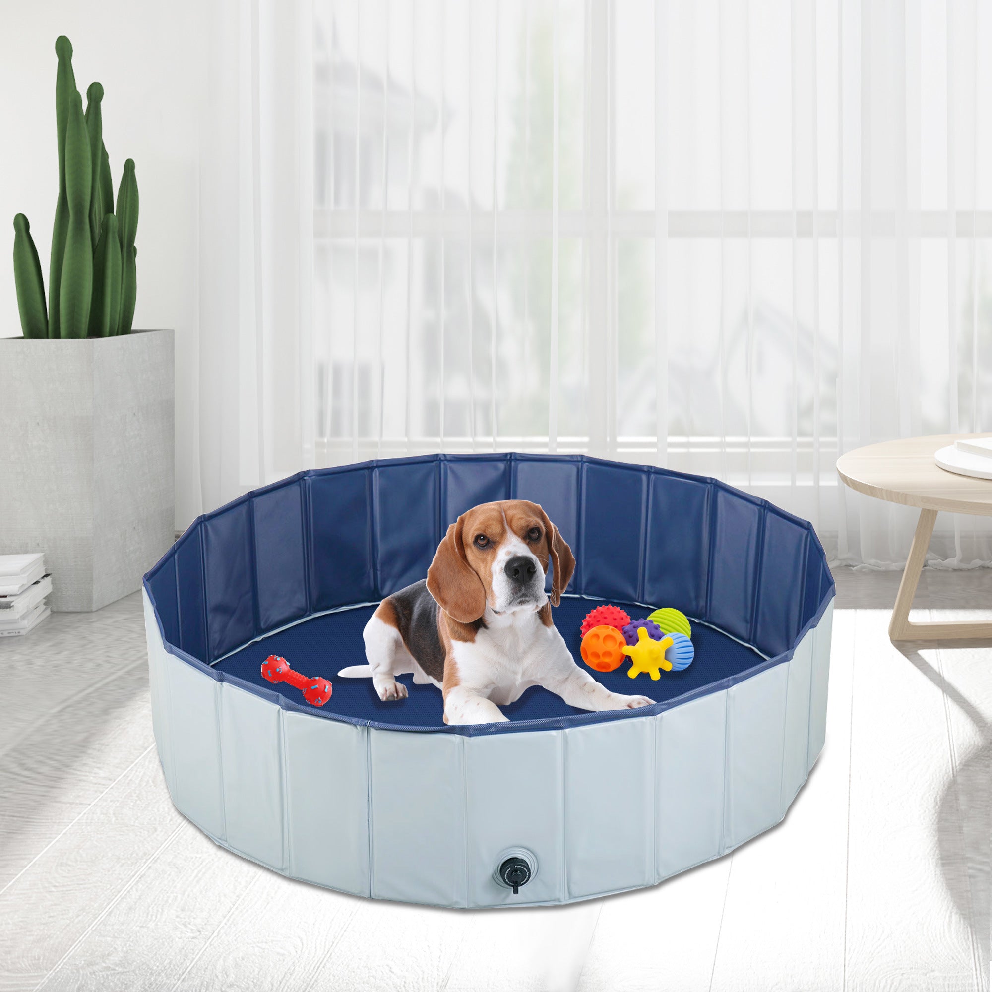Foldable Pet Bath Pool, Collapsible Dog Bathing Tub, Kiddie and Toy Pool for Dogs Cats and Kids