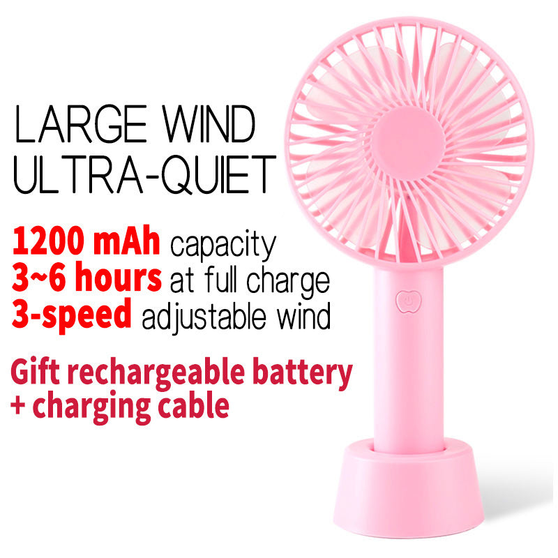 Handheld Electric Mini Portable Outdoor Fan With Rechargeable USB Foldable Handle Desktop for Home and Travel