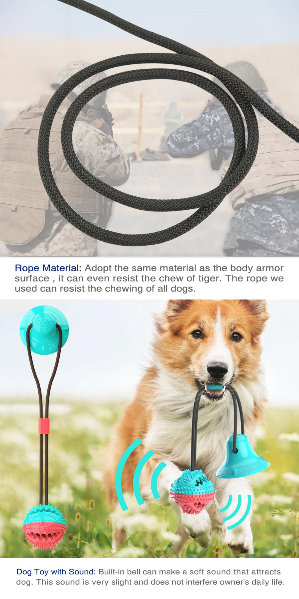 Dog Molar Bite Toy Multifunction Pet Chew Toys with Suction Cup Doggy Pull Ball for Dogs Cats Cleaning Tooth Food Dispenser NEW
