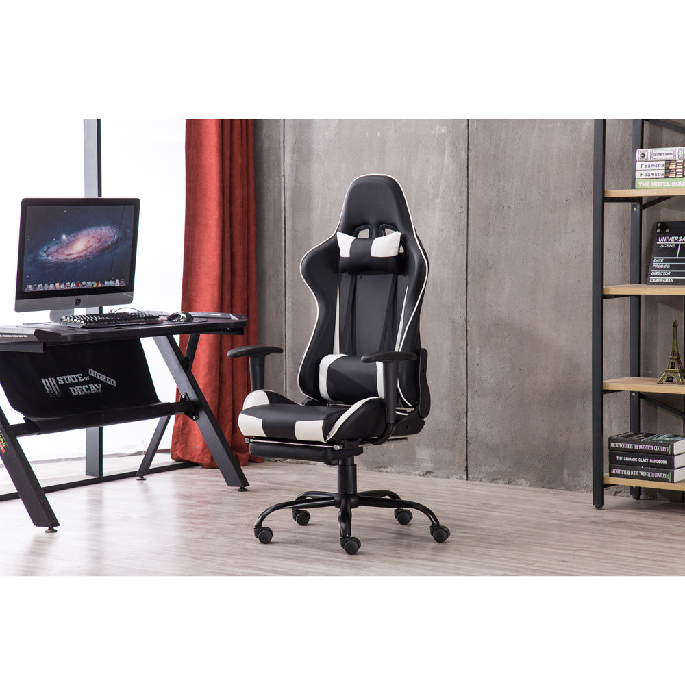 Gaming Chair, Gaming Chair with Footrest, Ergonomic Desk Chair, Adjustable PC Gamer Chair for Adults XH