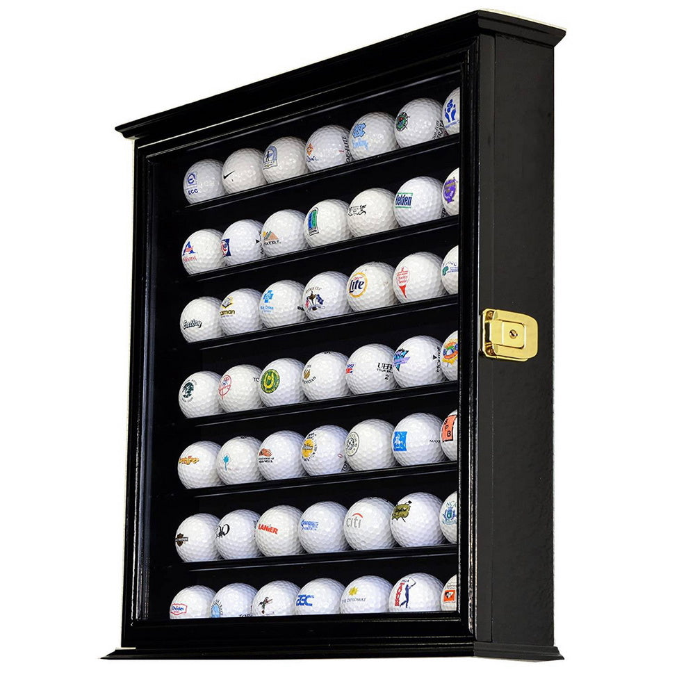 49 Golf Ball Display Case Cabinet Wall Rack Holder w/98% UV Protection Lockable XH