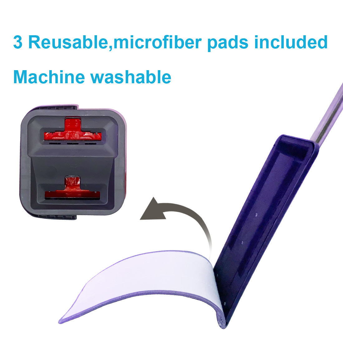 Hand Free Flat Floor Mop And Bucket Set, 360 ° Rotary Wet And Dry Mop With 2 Washable & Reusable Microfiber Mops RT