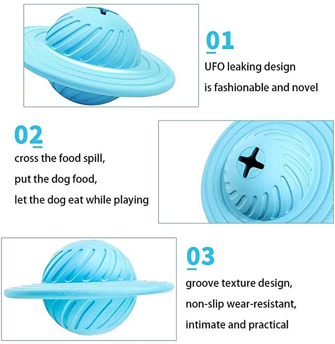 Pet Leaking Bite Toy Multi-Functional Pet Rolling Leaking Frisbee The Leaker Contains A Milky Fragrance That Attracts The Attention of The Dog and Increases The Interest of The Pet.