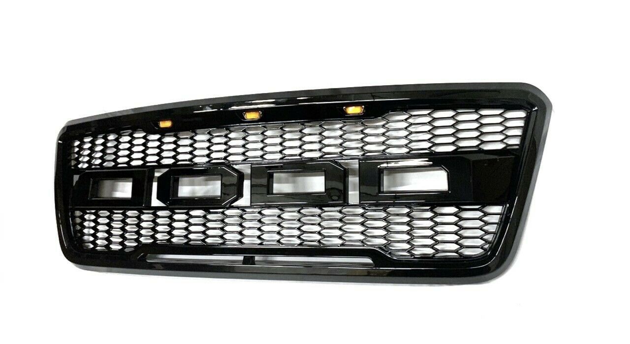 For 2004-2008 Ford F-150 F150 SVT Raptor Style Conversion Front Grille With LED