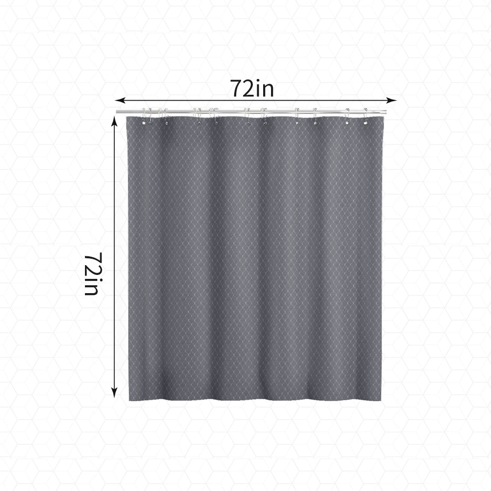 Shower Curtain Set Machine Washable Waterproof Shower Curtains with 12 Rust-Proof Hooks, Polyester Fabric Shower Curtains for Bathroom XH