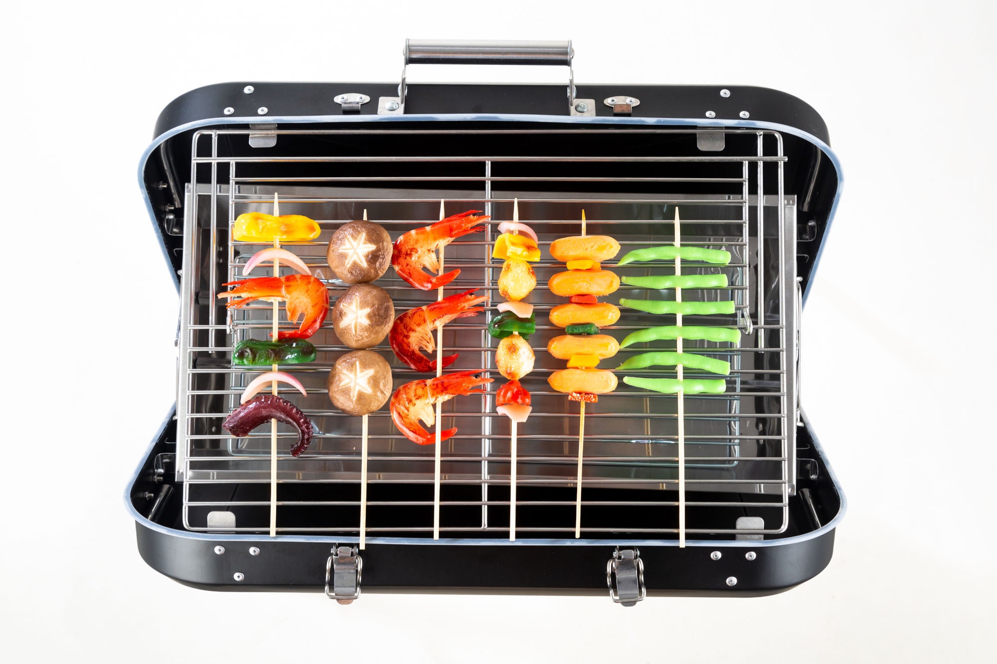 Free shipping Portable Outdoor BBQ Household Stainless Steel BBQ - Black