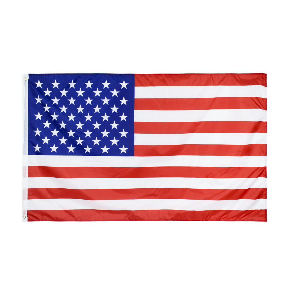 American US Flag - Vivid Color and UV Fade Resistant - Canvas Header and Double Stitched - USA Flags Polyester with Brass Grommets 3 X 5 Ft