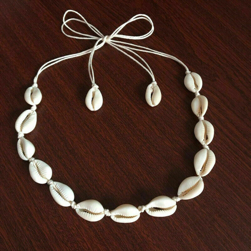 Free local delivery fashionHandmade Summer Beach Shell Conch White Velvet Rope Choker Necklace Adjustable Conch Shell Necklace Jewelry