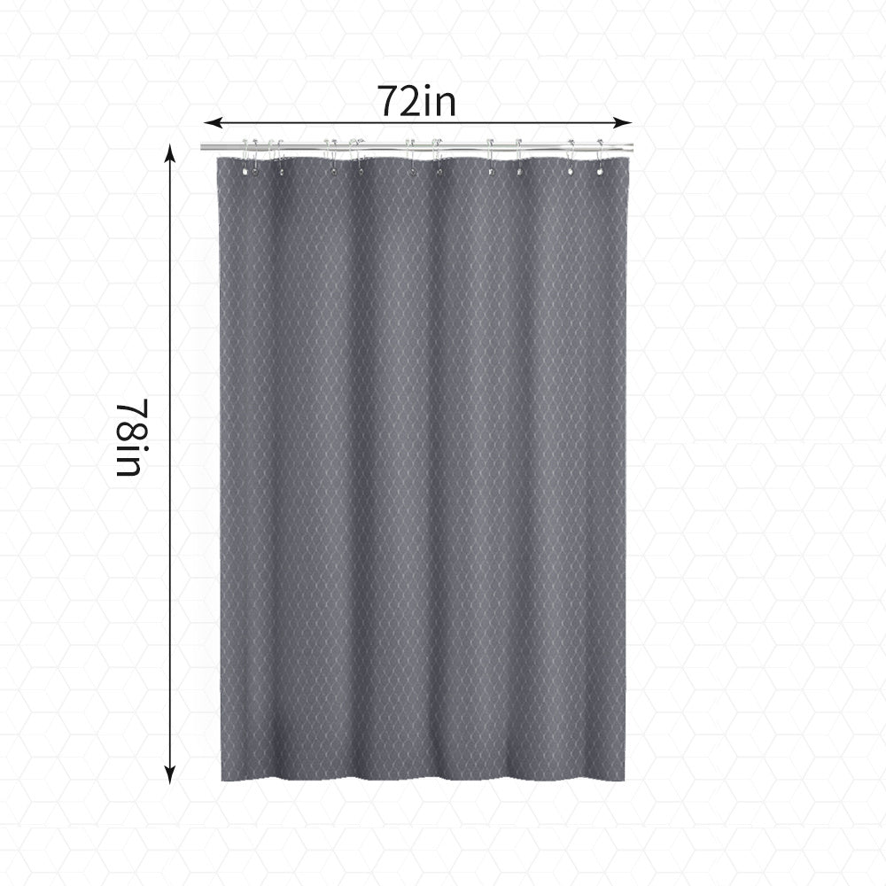 Shower Curtain Set Machine Washable Waterproof Shower Curtains with 12 Rust-Proof Hooks, Polyester Fabric Shower Curtains for Bathroom XH