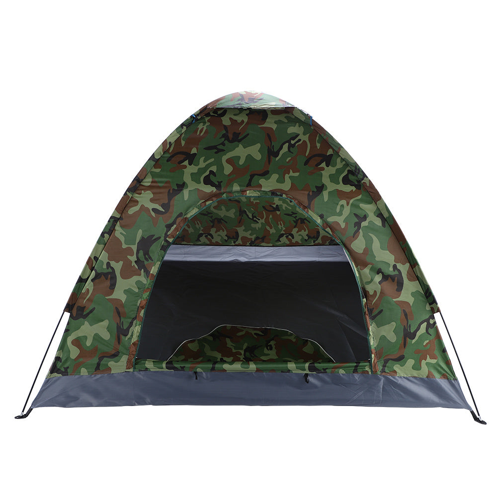 Outdoor Camouflage Camping Tent for 3-4 Person Single Layer Waterproof Hiking