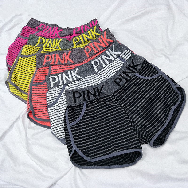 Pink Letter Tracksuit Bra Set Short Pants Two Pieces Women Underwear Crop Top Bra Vest Shorts Fitness Yoga Sports Suit Summer Sportswear CRZLY4102