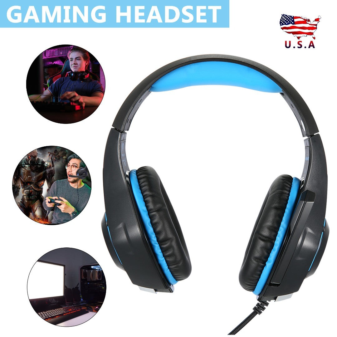 Free shipping 3.5mm Gaming Headphone Headset With Microphone For Nintendo PS4 Xbox One YJ