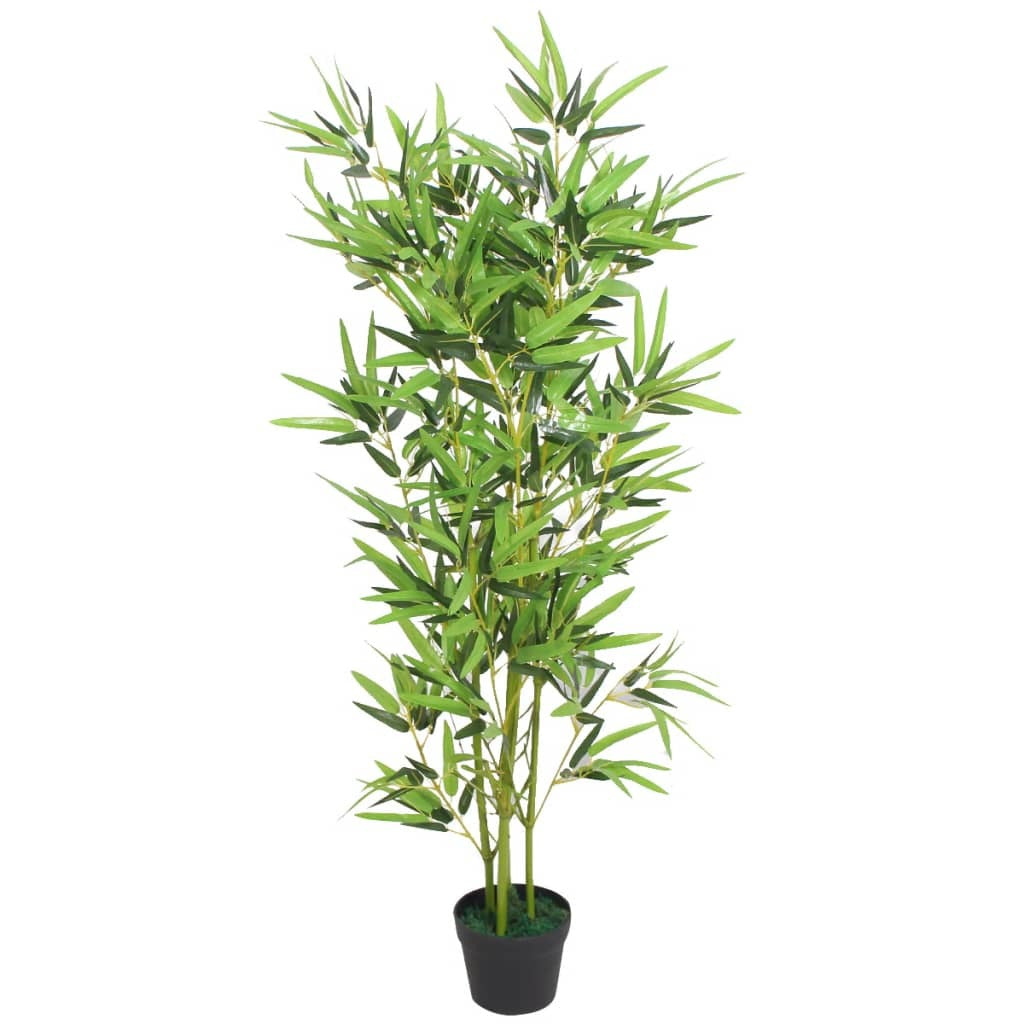 Artificial Bamboo Plant with Pot 47.2" Green