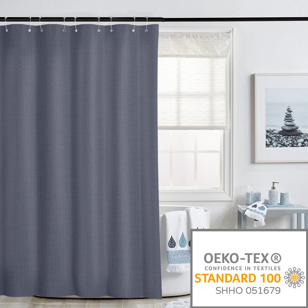 Shower Curtain Set Machine Washable Waterproof Shower Curtains with 12 Rust-Proof Hooks, Polyester Fabric Shower Curtains for Bathroom XH