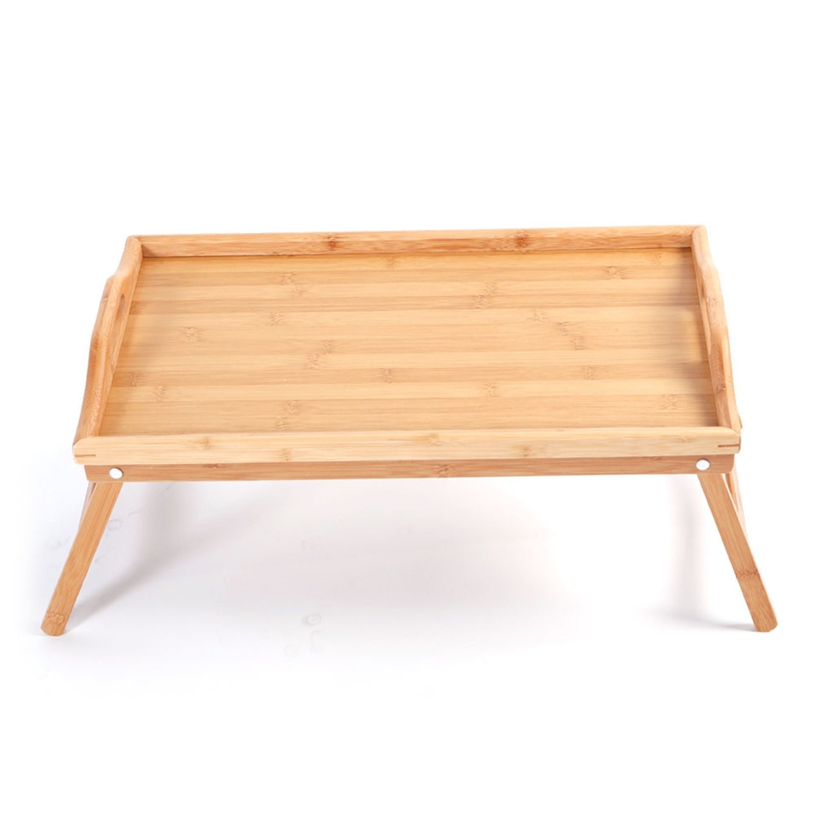 Simple Bamboo Tea Table, Bed Tray Table with Folding Legs, Serving Breakfast in Bed or Use As a TV Table, Laptop Computer Tray, Snack Tray with Moso Natural Bamboo RT