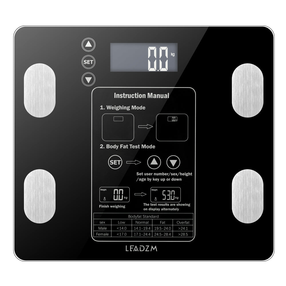Smart Digital Bathroom LCD Weight Body Scale BMI Tempered Glass 400lbs/180kg