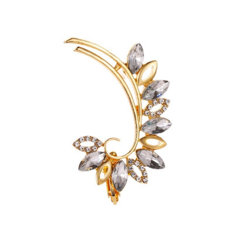 Rhinestone Clip Earrings No Piercing Ear Cuff Studs Ear Clips Jewelry for Women Valentine Mother Day Gift