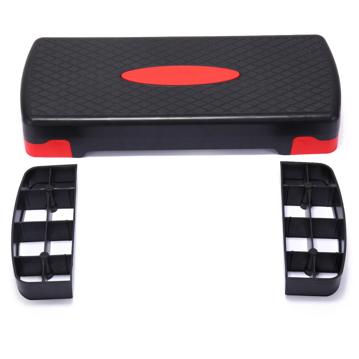 Free shipping New 27'' Fitness Aerobic Step Adjust 4" - 6" Exercise Stepper w/Risers Home Gym (Red&Grey)  YJ