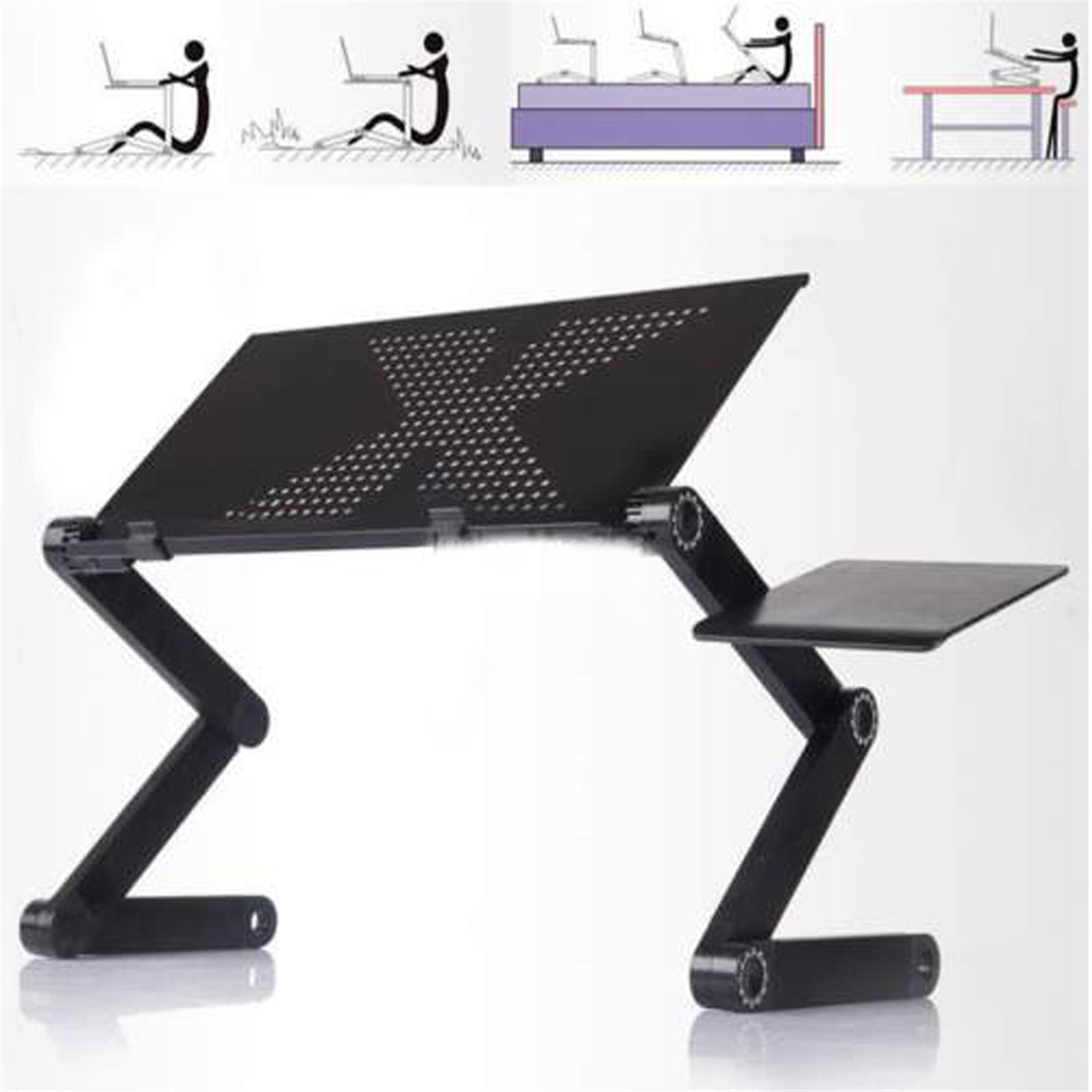 Free shipping Adjustable Laptop Stand, Portable Laptop Table Stand Ergonomic Lap Desk TV Bed Tray Standing Desk YJ