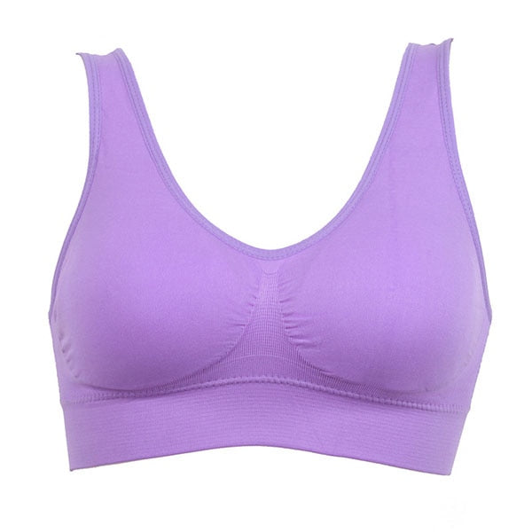 Ship From US Women Soft Sports Bra Yoga Fitness Stretch Workout Tank Top Seamless Padded Bra Higt Quality Ship From USA