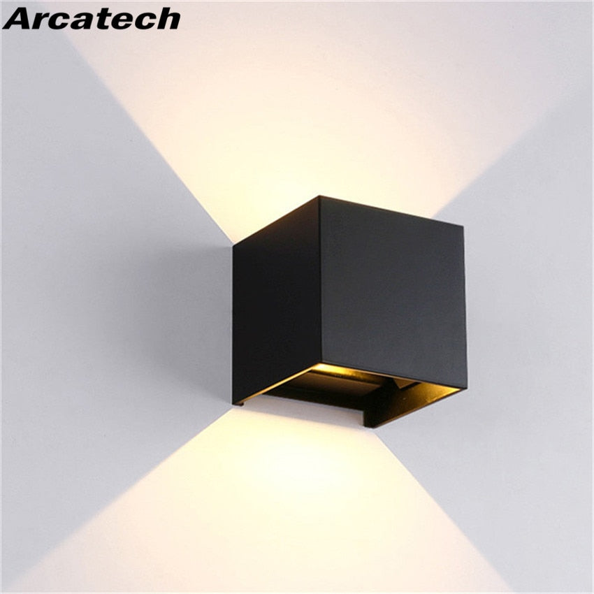 LED Wall Lamp IP65 Waterproof Indoor & Outdoor Aluminum Wall Light Surface Mounted Cube LED Garden Porch Light NR-155