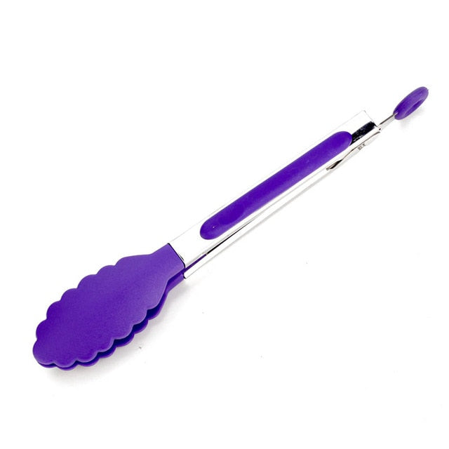 Food Grade Silicone food tong Kitchen Tongs utensil Cooking Tong clip Clamp accessories Salad Serving BBQ tools