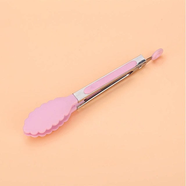 Food Grade Silicone food tong Kitchen Tongs utensil Cooking Tong clip Clamp accessories Salad Serving BBQ tools