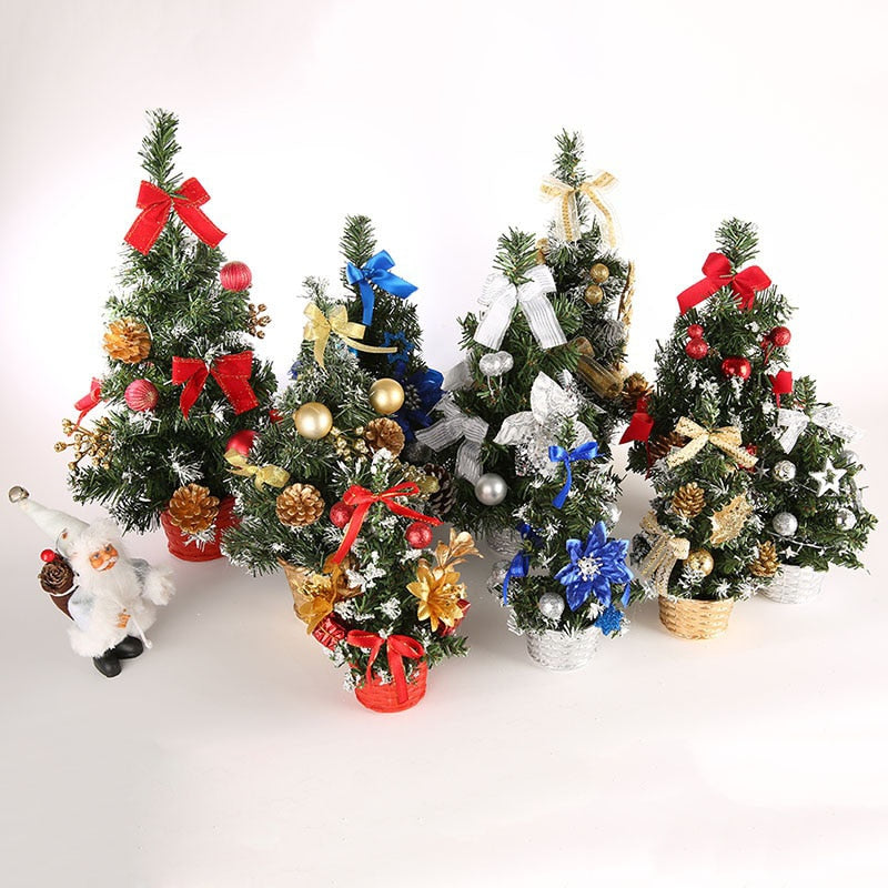 20cm-40cm Mini Christmas Trees Xmas Decorations A Small Pine Tree Placed on Desktop Christmas  Festival Ornaments Ship From USA