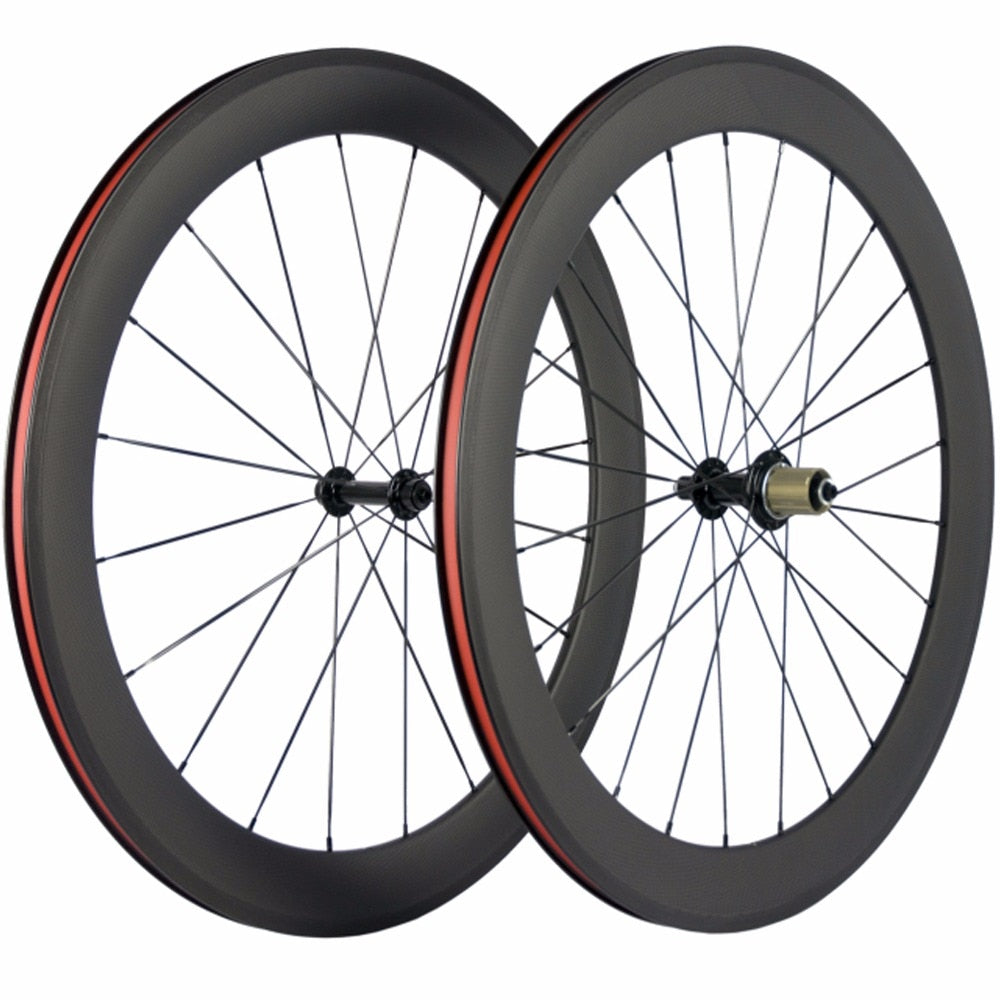 Ship From USA 60mm Carbon Clincher Wheelset Road Bike 3k Matte R13 Hub Carbon Wheels Racing Bicycle Wheel Carbon
