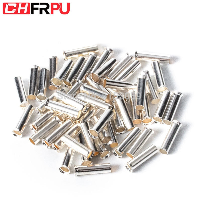 100PCS 0.5mm2-16mm2 22-10 AWG Non-Insulated Wire Connector Ferrules Electrical Cable Terminal Copper Bare Tinned Crimp Terminal