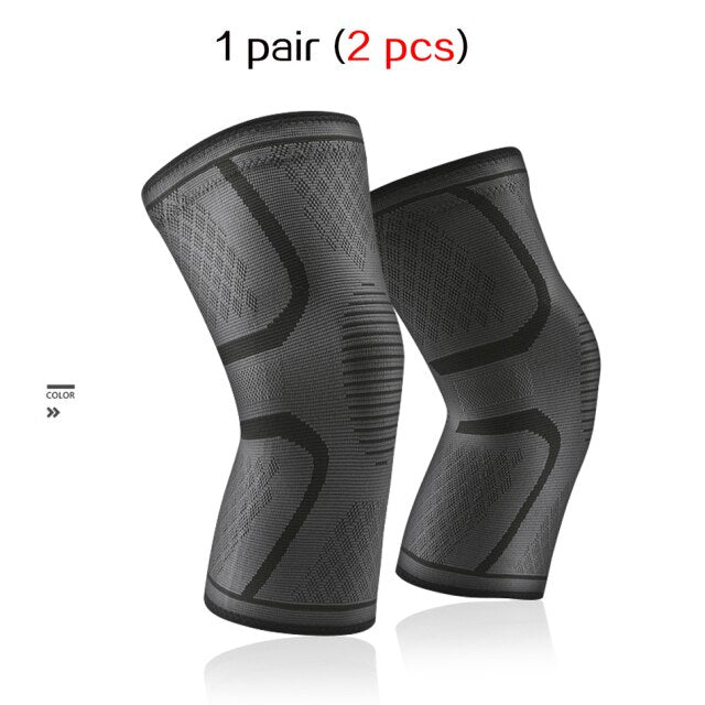 WorthWhile 1 Pair Elastic Nylon Knee Pads Fitness Protective Gear Sports Kneepad Patella Brace Support for Basketball Volleyball