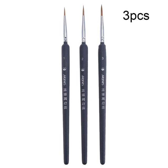 5 PCS Miniature Paint Brush Set Professional Nylon Brush Acrylic Painting Thin Hook Line Pen Art Supplies Hand Painted A3