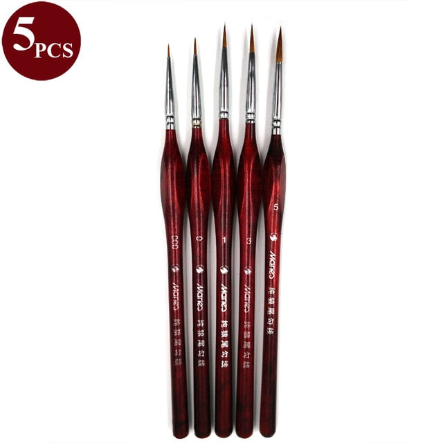 Premium Quality Paint Brush Set Sable Hair Miniature Hook Line Pen for Detail Art Painting Brush Art Nail Drawing Art Supplies