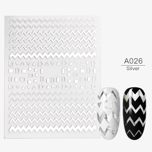 MEET ACROSS 12 Styles Charm 3D Colorful Nail Sticker Jewelry Design For Nails Sliders Tips Manicure DIY Decoration