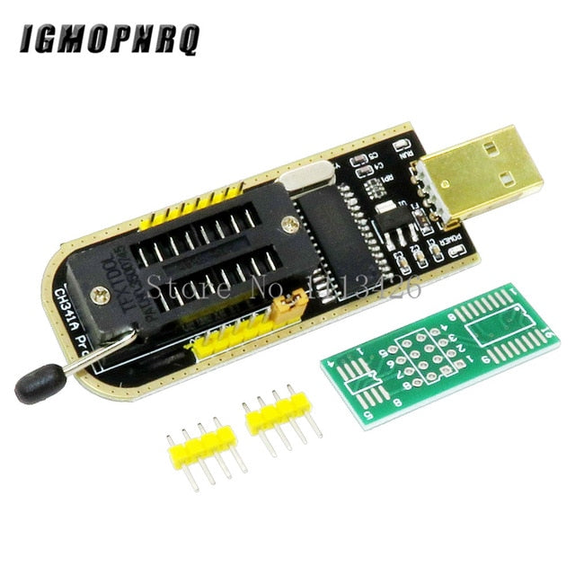 CH341A 24 25 Series EEPROM Flash BIOS USB Programmer Module + SOIC8 SOP8 Test Clip For EEPROM 93CXX / 25CXX / 24CXX