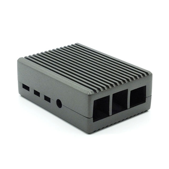 Raspberry Pi 4 Model B Black Dark Gray Aluminum Alloy Case Passive Cooling Shell Metal Enclosure Heat Dissipation for Pi 4