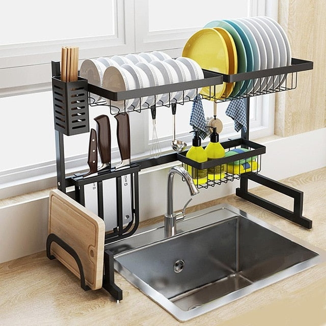 Ship from USA! Over Sink Dish Rack Kitchen Organizer And Storage Accessories Dish Drying Rack Shelf