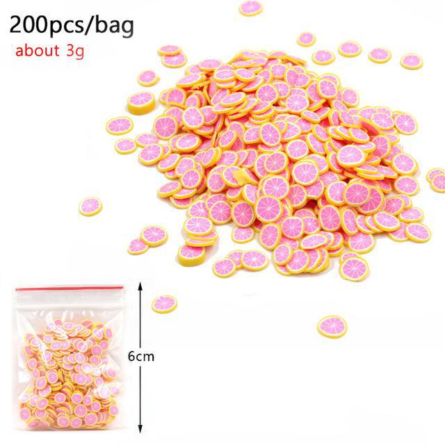 Slimes Addition Soft Fruit Slices For Slime Fluffy Lizun DIY Nail Mobile Supplies Slime Charm Accessories Kits For Children