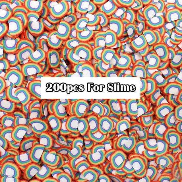 Slimes Addition Soft Fruit Slices For Slime Fluffy Lizun DIY Nail Mobile Supplies Slime Charm Accessories Kits For Children