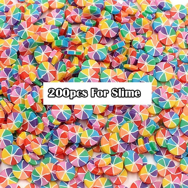 Slimes Addition Soft Fruit Slices For Slime Fluffy Lizun DIY Nail Mobile Supplies Slime Charm Accessories Kits For Children