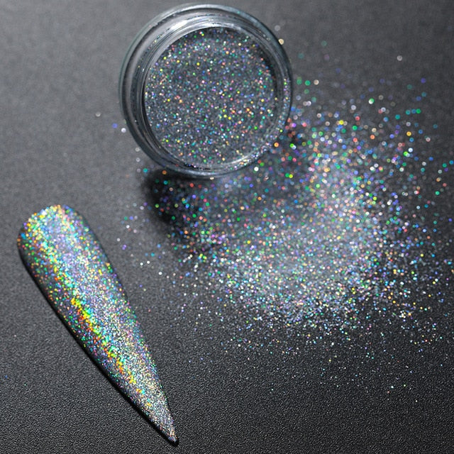 Rose Gold Bubble Mirror Powder Metallic Nail Glitter Holographics Chrome Dust Sparkling Flakes Pigment Manicur Nail Art Decor