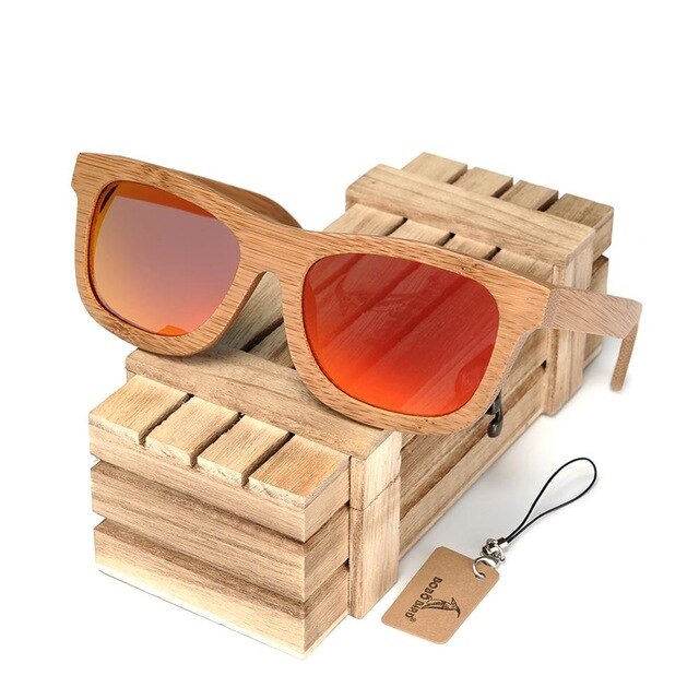 Fast Ship from USA BOBO BIRD Bamboo Sunglasses Women Polarized Wood Sun Glasses Men Eyewears Dropship lunette de soleil femme