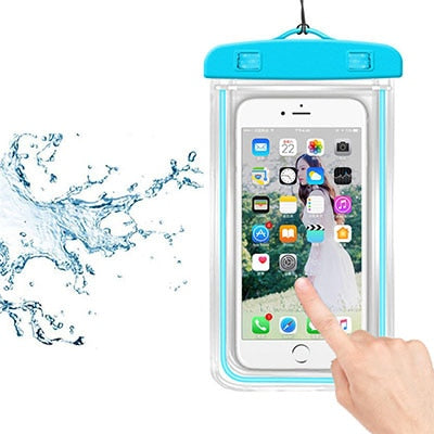 Waterproof Phone Pouch Drift Diving Swimming Bag Underwater Dry Bag Case Cover For Phone Water Sports Beach Pool Skiing 6 inch