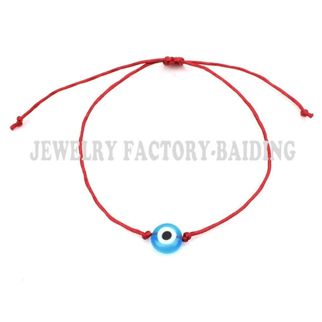 Turkish Lucky Evil Eye Bracelets For Women 6 Colors Handmade Braided Rope Lucky Jewelry Red Bracelet Female