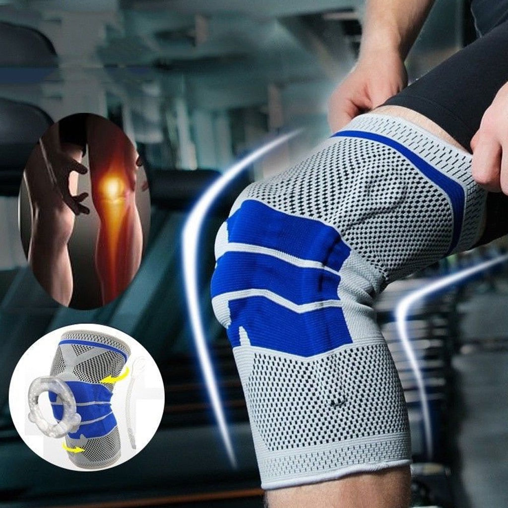 Sports Knee Pads Knee Support Silicone Spring Knee Protector Brace Basketball Running Knee Pad Dance Kneepad Tactical Kneecap