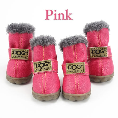 Winter Pet Dog Shoes Warm Snow Boots Waterproof Fur 4Pcs/Set Small Dogs Cotton Non Slip XS For ChiHuaHua Pug Pet Product PETASIA