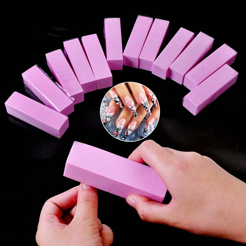1PC Mini Colorful Nail File Six Faces Nail File Buffer Block Polish Manicure Pedicure Sanding Nail Art Tool Manicure Supplies