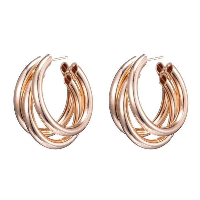 FNIO Fashion Vintage Earrings For Women Big Geometric Statement Gold Metal Drop Earrings 2020 Trendy Earings Jewelry Accessories