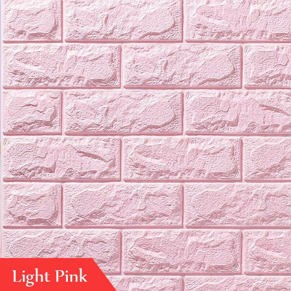 Wallpapers 3D Brick Pattern for TV background Living Room Bedroom Wall Decor DIY Self-adhesive Waterproof PE Foam Wall Stickers
