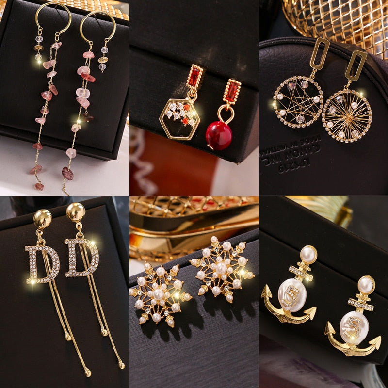 Tassel Earrings NEW luxury drop  jewelry earrings Fashion collocation acrylic big earrings for women 2019 statement